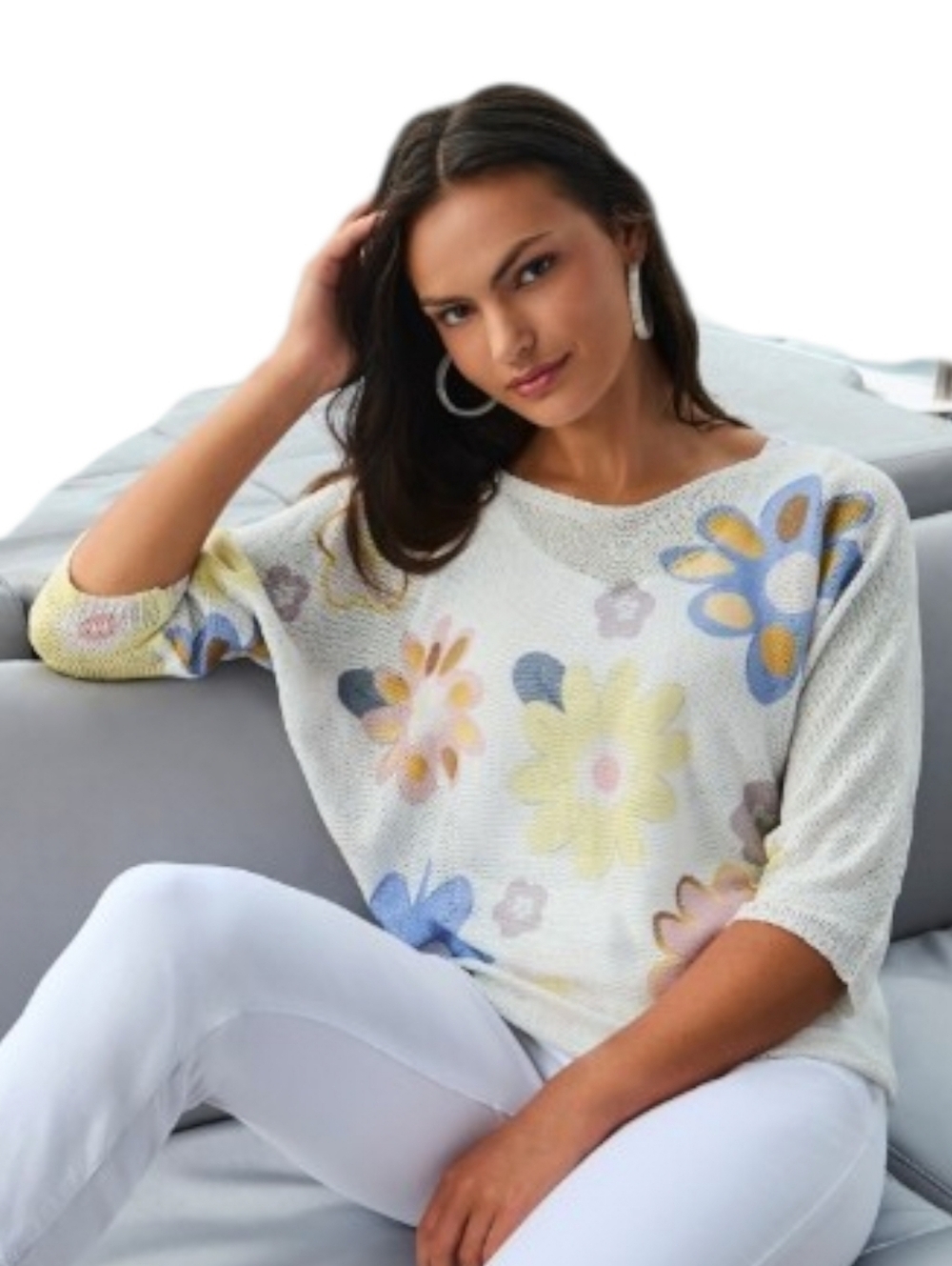 NWT Boutique Floral Pullover Print Top
